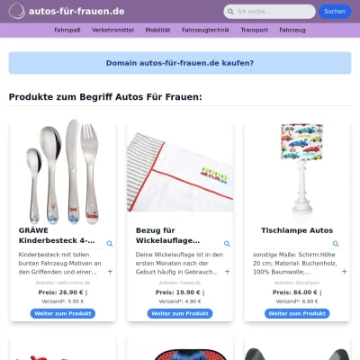 Screenshot autos-für-frauen.de