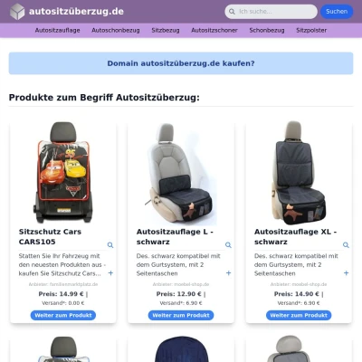 Screenshot autositzüberzug.de