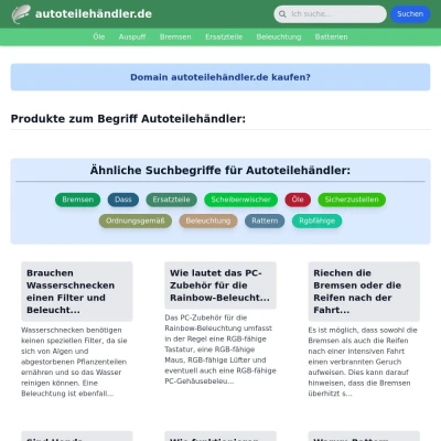 Screenshot autoteilehändler.de