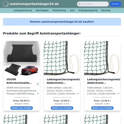 Screenshot autotransportanhänger24.de