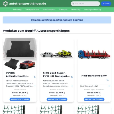 Screenshot autotransporthänger.de