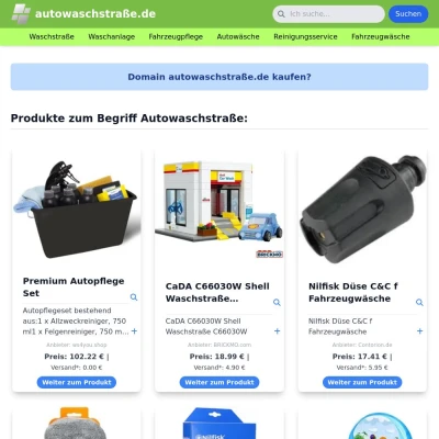 Screenshot autowaschstraße.de