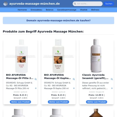 Screenshot ayurveda-massage-münchen.de