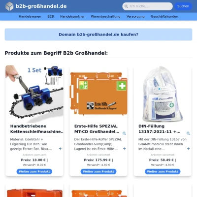 Screenshot b2b-großhandel.de