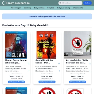 Screenshot baby-geschäft.de