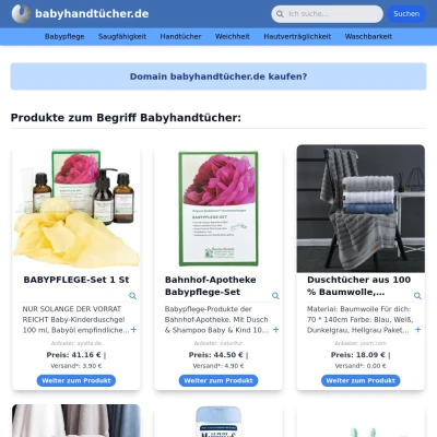 Screenshot babyhandtücher.de