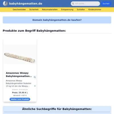 Screenshot babyhängematten.de