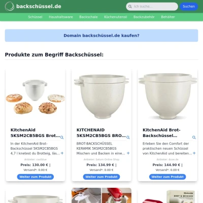 Screenshot backschüssel.de