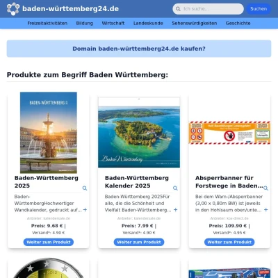 Screenshot baden-württemberg24.de