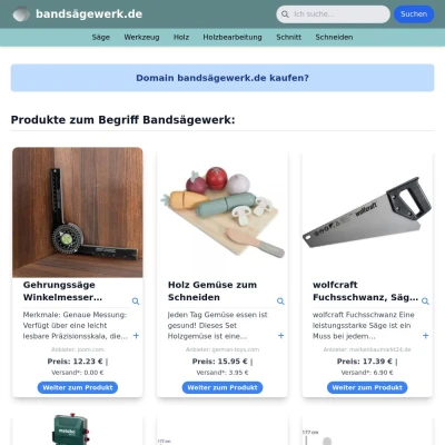 Screenshot bandsägewerk.de