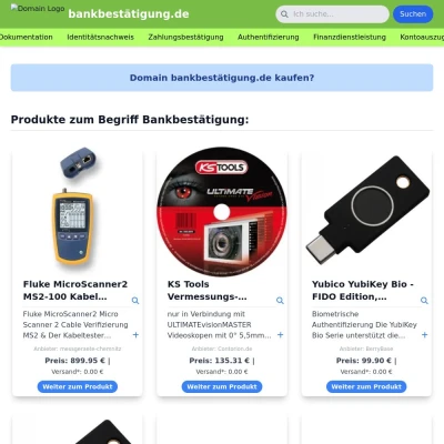 Screenshot bankbestätigung.de