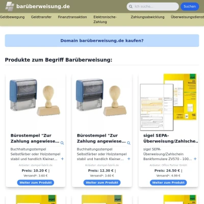 Screenshot barüberweisung.de