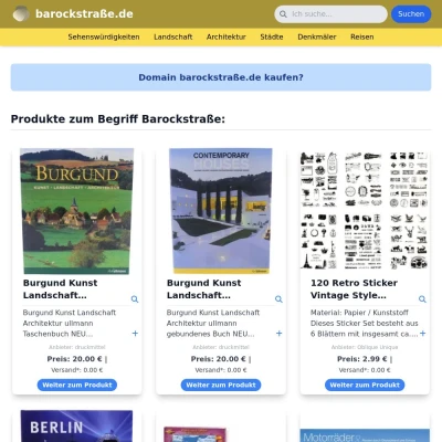 Screenshot barockstraße.de