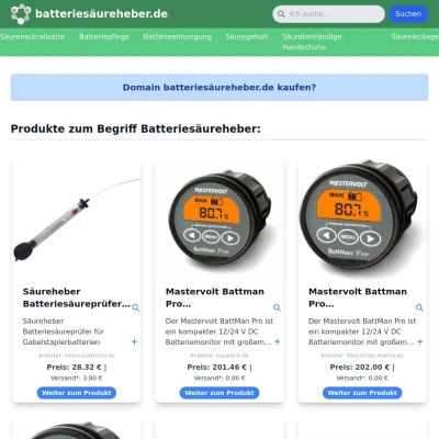 Screenshot batteriesäureheber.de