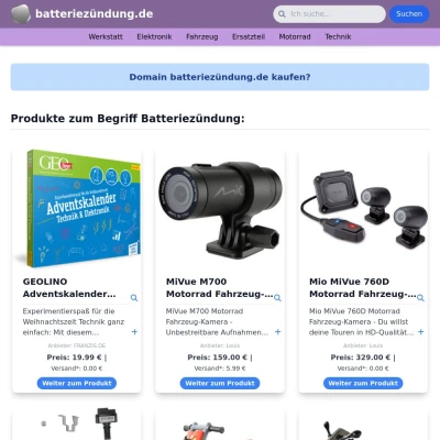 Screenshot batteriezündung.de