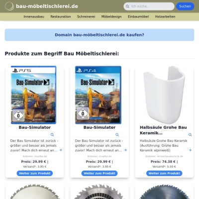 Screenshot bau-möbeltischlerei.de