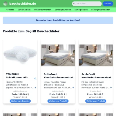 Screenshot bauchschläfer.de