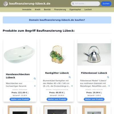 Screenshot baufinanzierung-lübeck.de