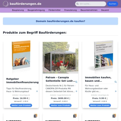 Screenshot bauförderungen.de