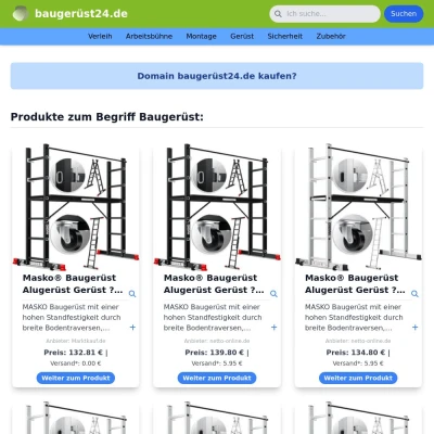 Screenshot baugerüst24.de