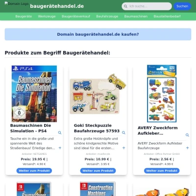 Screenshot baugerätehandel.de