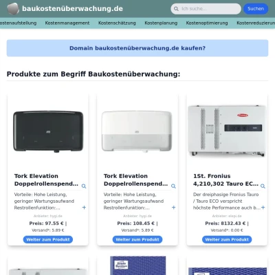 Screenshot baukostenüberwachung.de