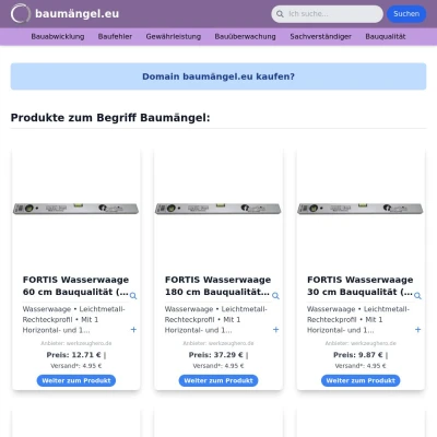 Screenshot baumängel.eu