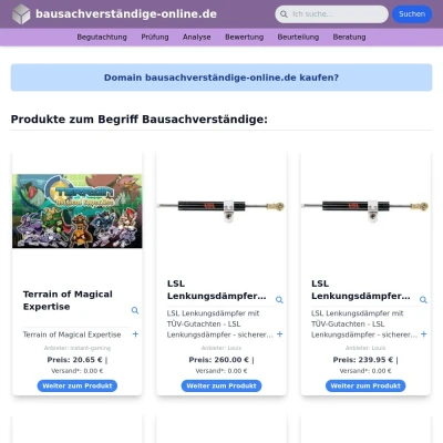 Screenshot bausachverständige-online.de