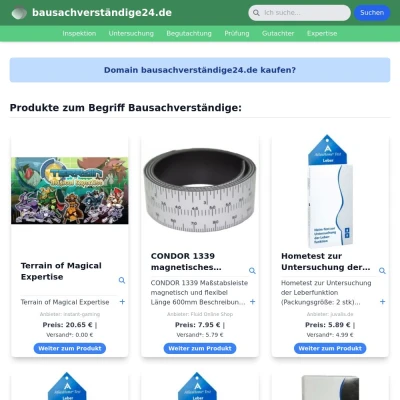 Screenshot bausachverständige24.de