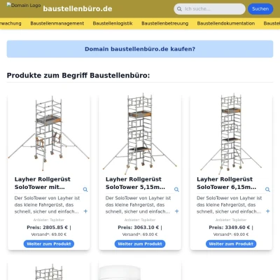 Screenshot baustellenbüro.de