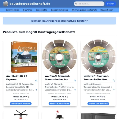 Screenshot bauträgergesellschaft.de