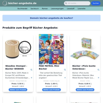 Screenshot bücher-angebote.de