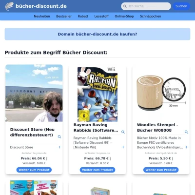 Screenshot bücher-discount.de