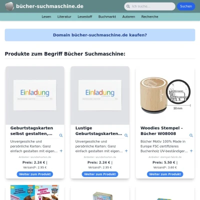 Screenshot bücher-suchmaschine.de