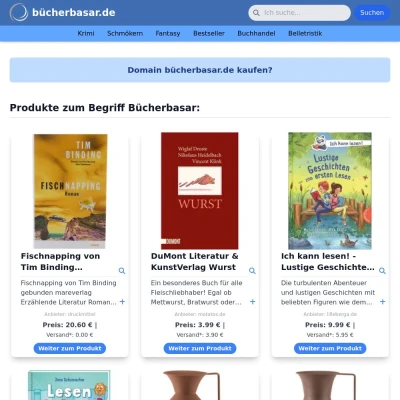 Screenshot bücherbasar.de