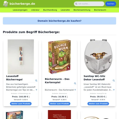 Screenshot bücherberge.de