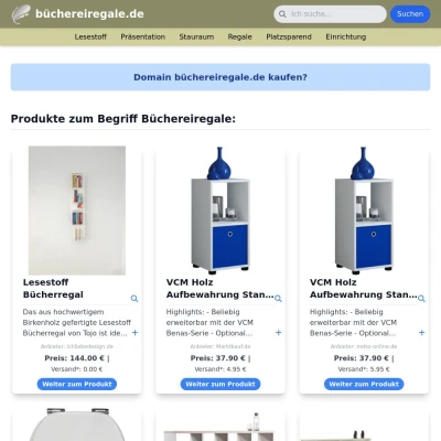 Screenshot büchereiregale.de