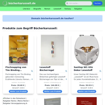 Screenshot bücherkarussell.de