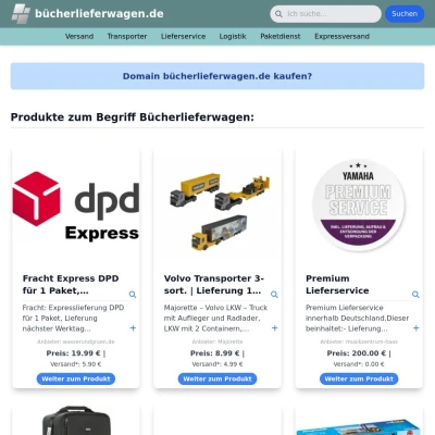 Screenshot bücherlieferwagen.de