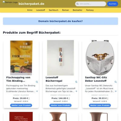 Screenshot bücherpaket.de