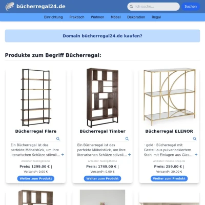 Screenshot bücherregal24.de