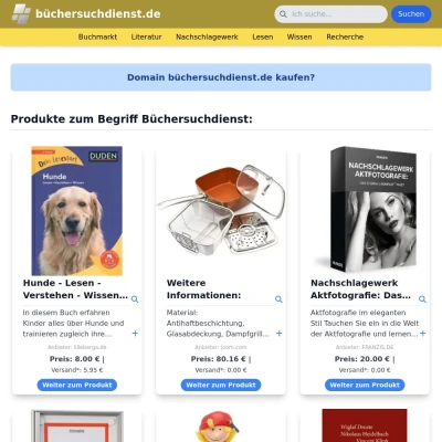 Screenshot büchersuchdienst.de