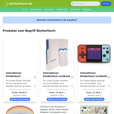 Screenshot büchertisch.de