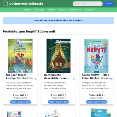 Screenshot bücherwelt-online.de