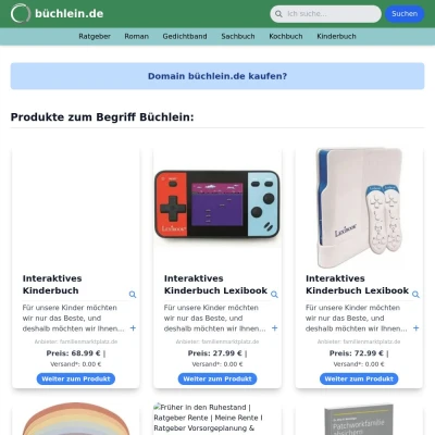 Screenshot büchlein.de