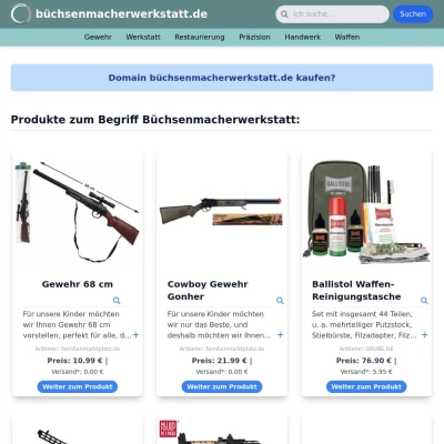 Screenshot büchsenmacherwerkstatt.de