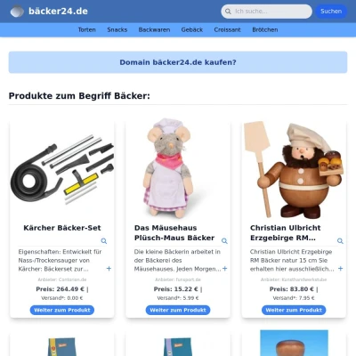 Screenshot bäcker24.de