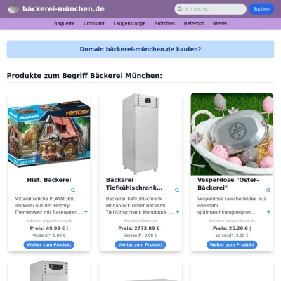 Screenshot bäckerei-münchen.de