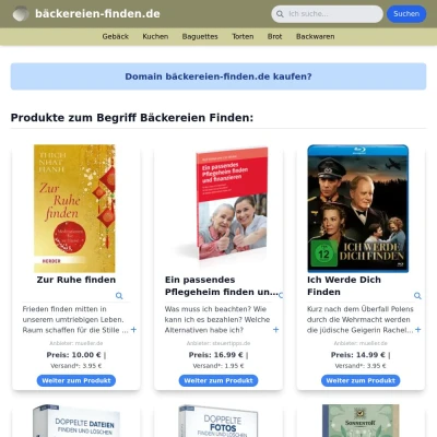 Screenshot bäckereien-finden.de