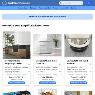 Screenshot bäckereitheke.de